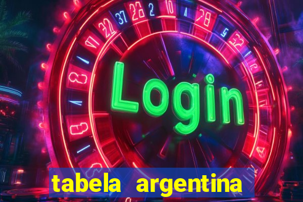 tabela argentina torneo betano